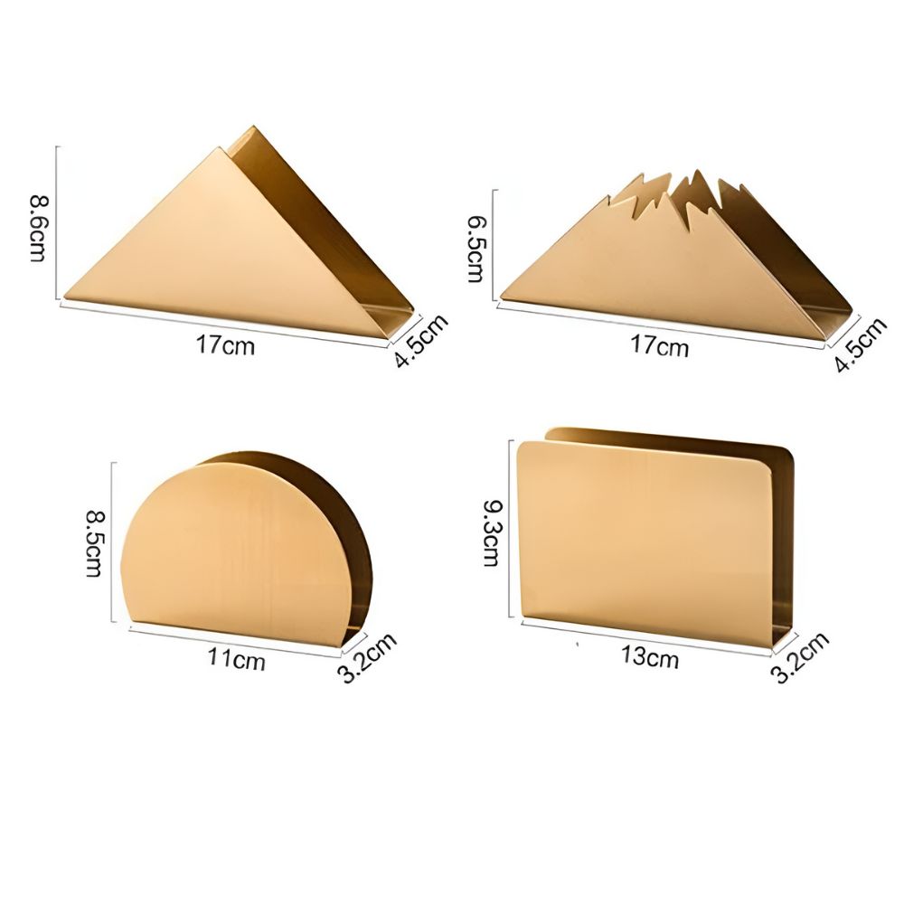 Gold Metallic Napkin Holder — product close-up