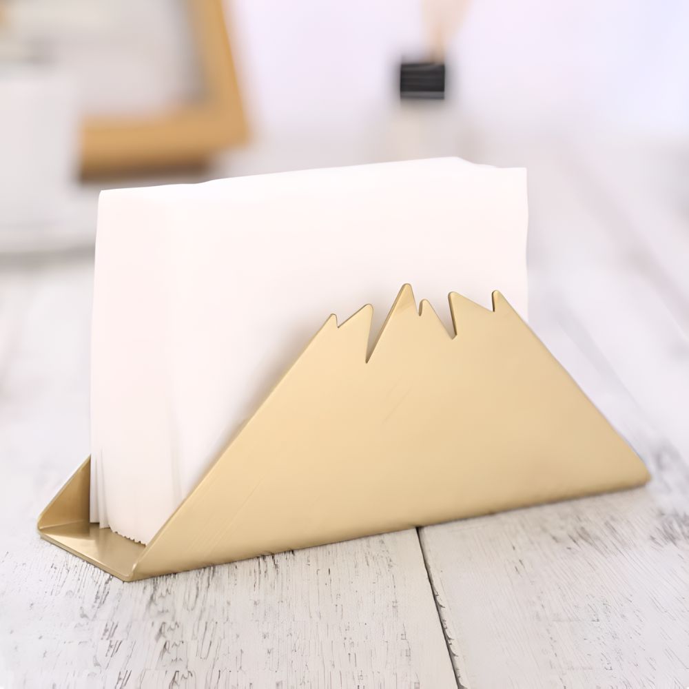 Gold Metallic Napkin Holder — product feature detail
