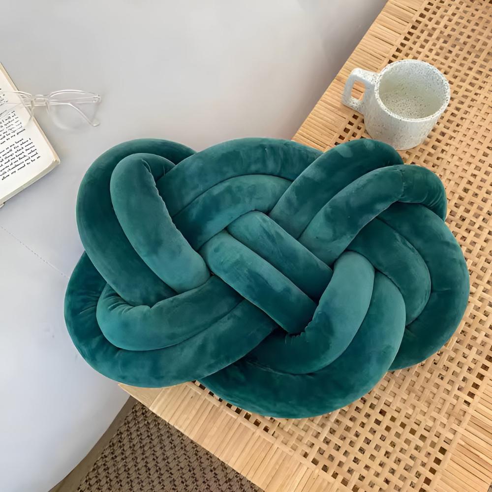 Braided Plush Cushion — size and scale reference