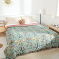 Greenery Floral Cotton Tassel Blanket — main product photo