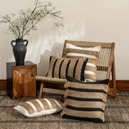 Handwoven Bohemian Stripe Cushion Cover — product in use