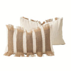 Handwoven Bohemian Stripe Cushion Cover — size and scale reference