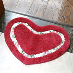 Heart Floral Tufted Bath Mat — product in use