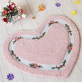 Heart Floral Tufted Bath Mat — lifestyle shot