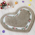Heart Floral Tufted Bath Mat — additional view