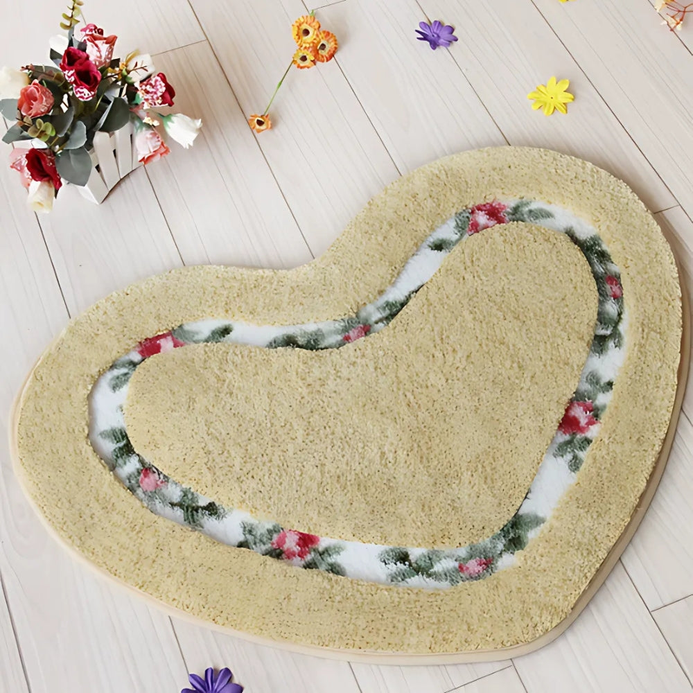 Heart Floral Tufted Bath Mat — product feature detail