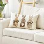 Hemp Three Bunny Cushion Cover — additional view
