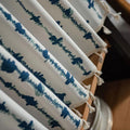 Inkblot Blue Tassel Cabinet Curtain — alternate angle view