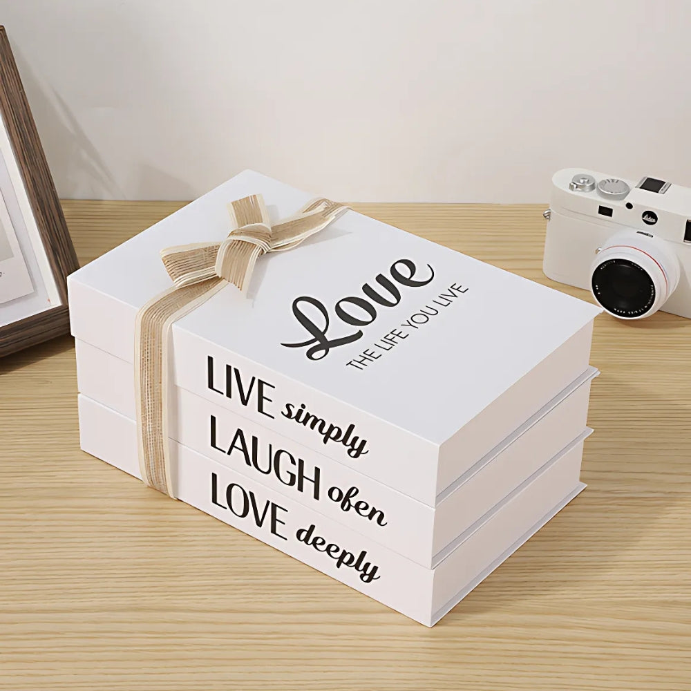 Inspiré Rustic Book Stack Home Shelf Decor — product detail view