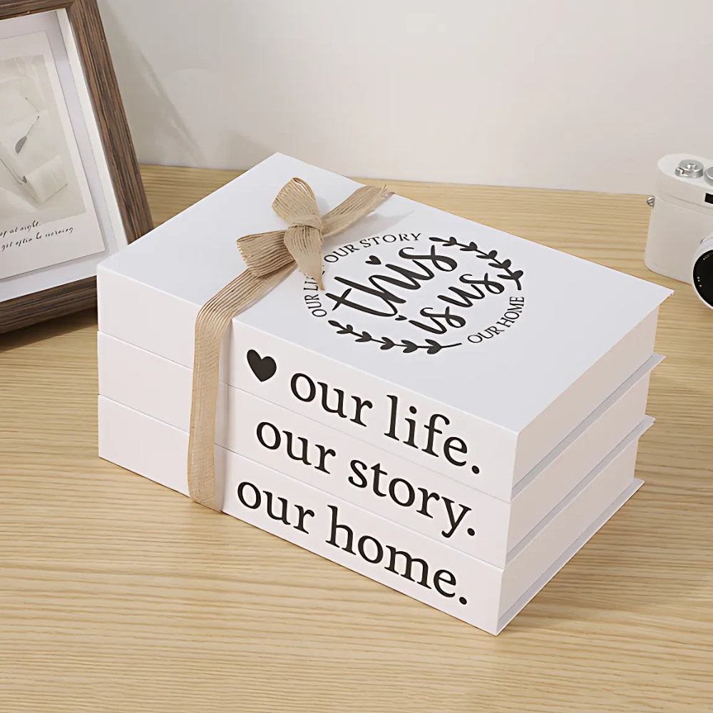 Inspiré Rustic Book Stack Home Shelf Decor — product close-up