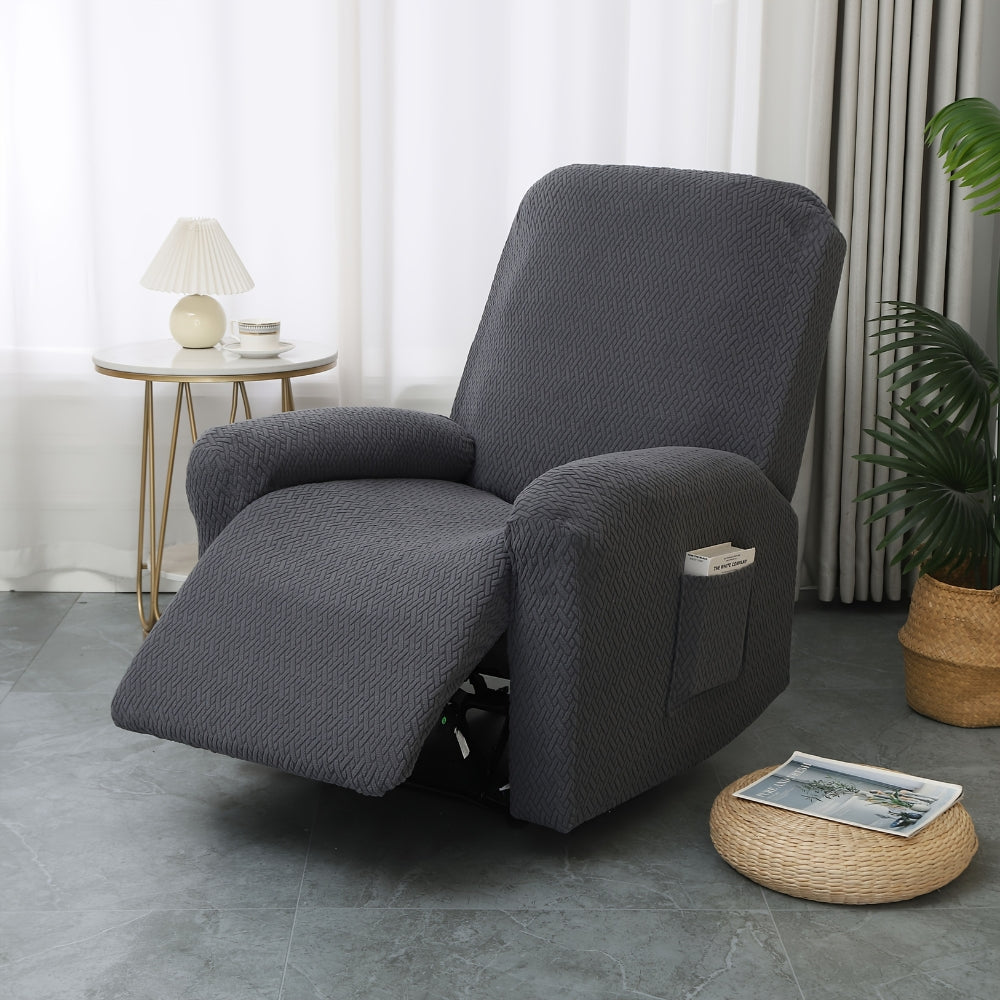 Juno Fitted Recliner Chair Cover Soft Pocket — lifestyle shot