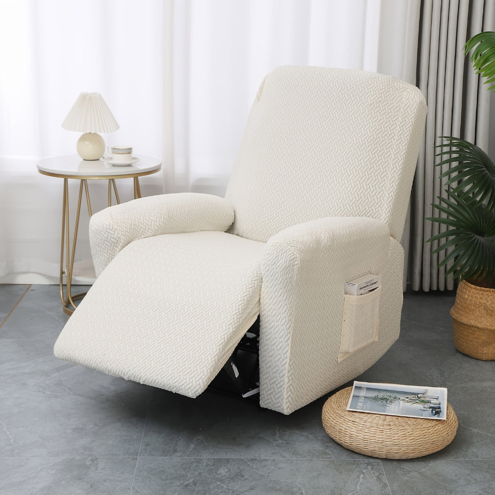 Juno Fitted Recliner Chair Cover Soft Pocket — material texture close-up