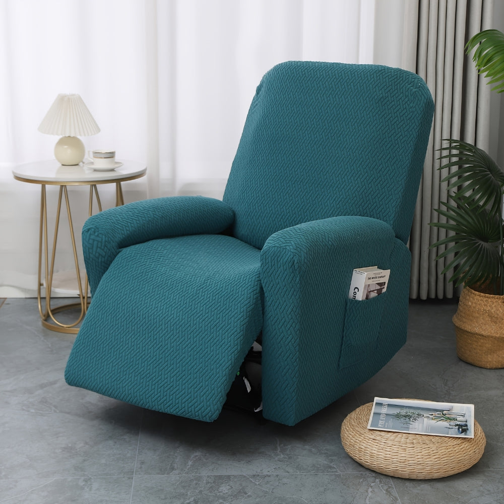 Juno Fitted Recliner Chair Cover Soft Pocket — alternate angle view
