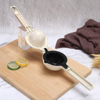 Elegant Stainless Steel Manual Lemon Squeezer — product in use