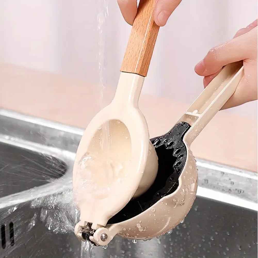 Elegant Stainless Steel Manual Lemon Squeezer — lifestyle shot