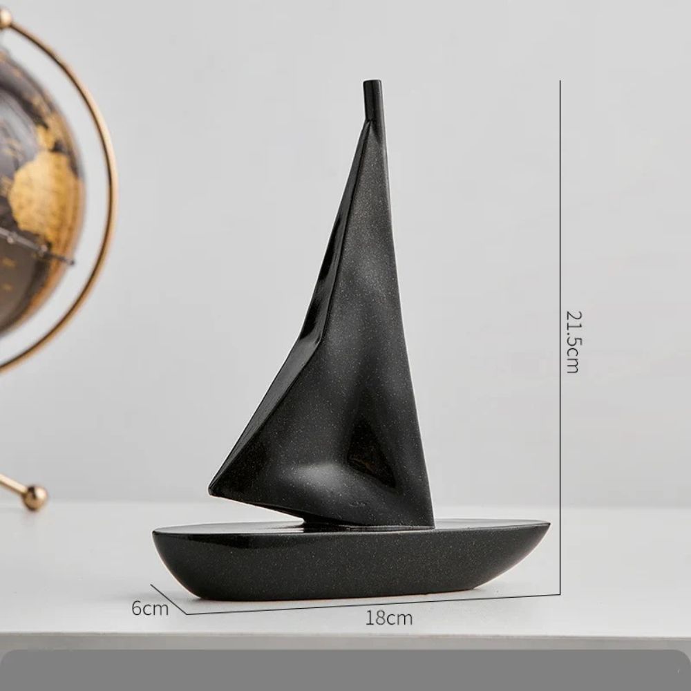 Celestial Drift Sailboat Decor — alternate angle view