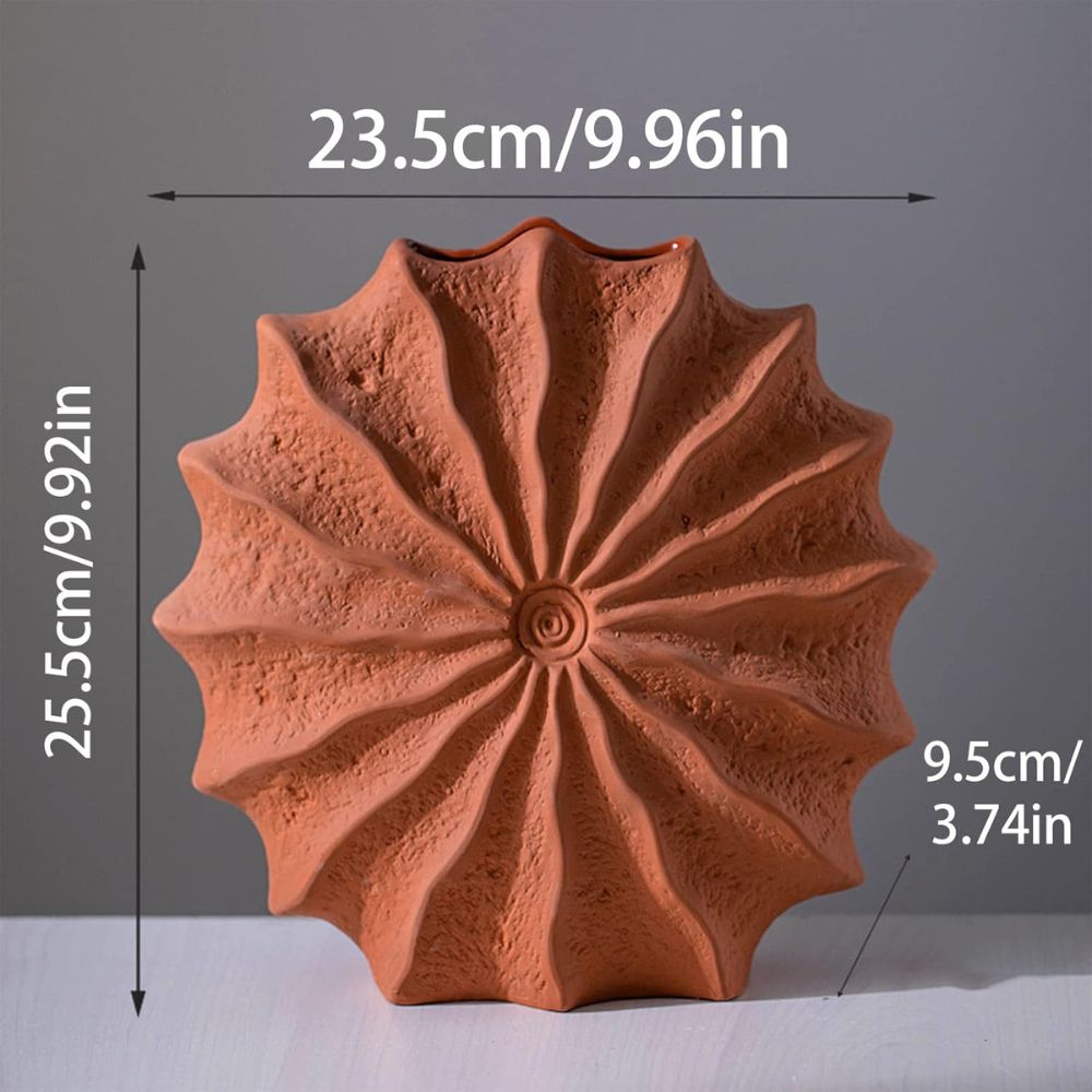Coral Crest Ceramic Vase — alternate angle view