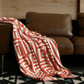 Labyrinthine Geometric Jacquard Throw Blanket — additional view
