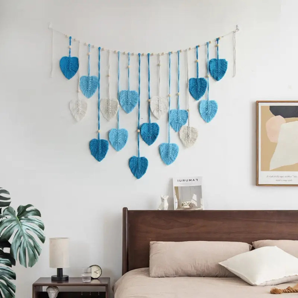 Leaf-Themed Macrame Wall Decor — product in use