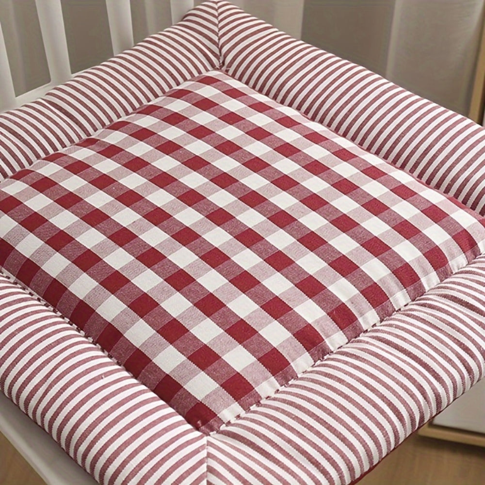 Liven Cotton Seat Pad Dining Chair Cushion — product close-up
