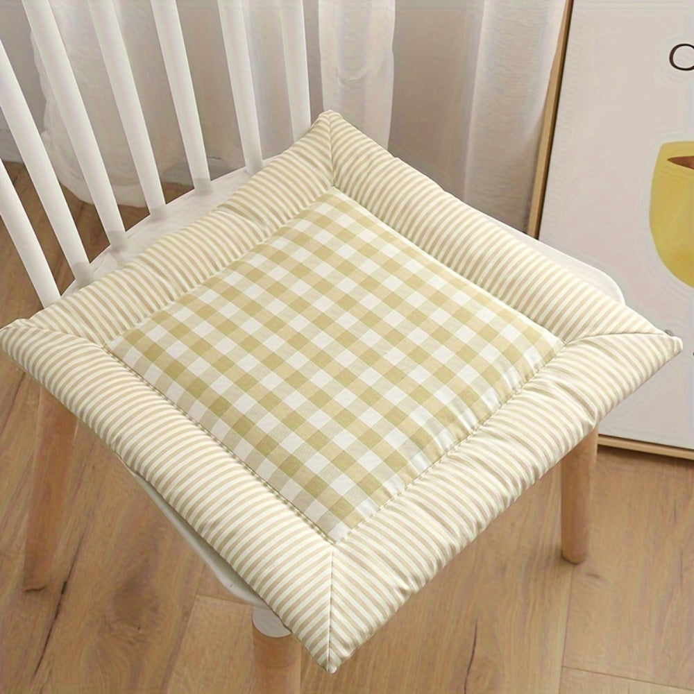 Liven Cotton Seat Pad Dining Chair Cushion — material texture close-up