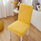 Fleur Smiley Flower Stretch Chair Cover — material texture close-up