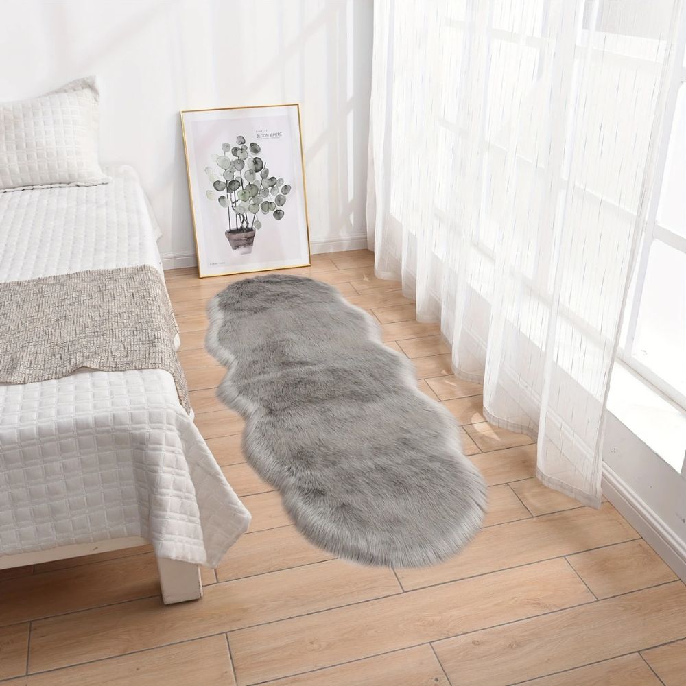Lush Loom Faux Fur Rug — product in use