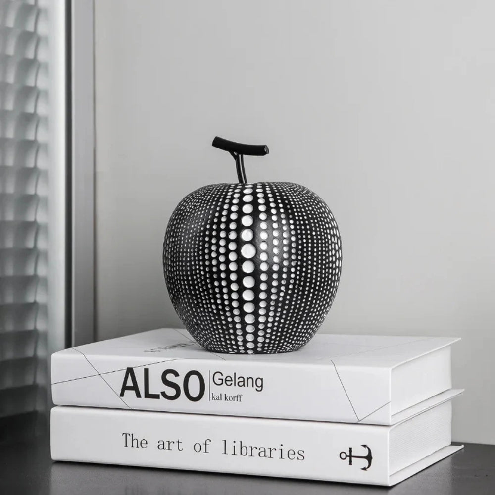 Luxurious Polka Dot Apple Sculpture — product feature detail