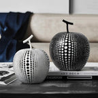 Luxurious Polka Dot Apple Sculpture — size and scale reference