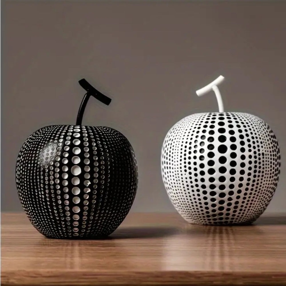 Luxurious Polka Dot Apple Sculpture — product in use