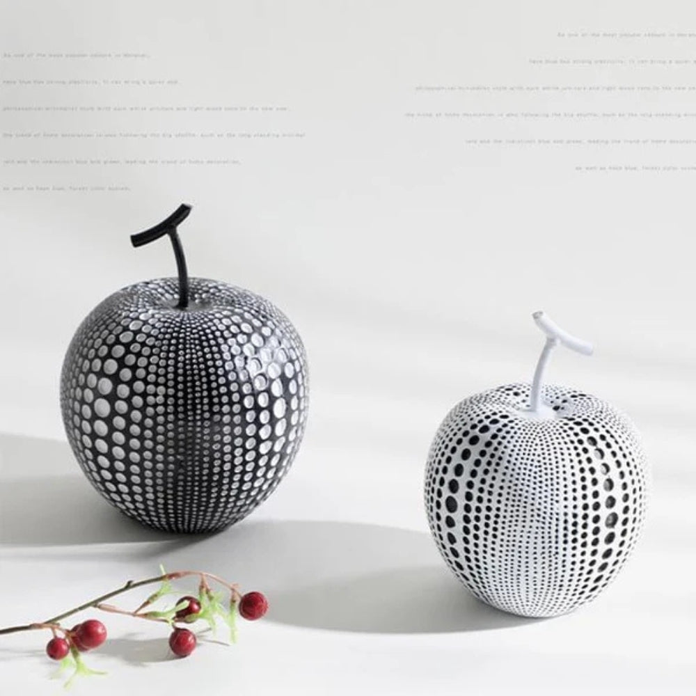 Luxurious Polka Dot Apple Sculpture — product close-up