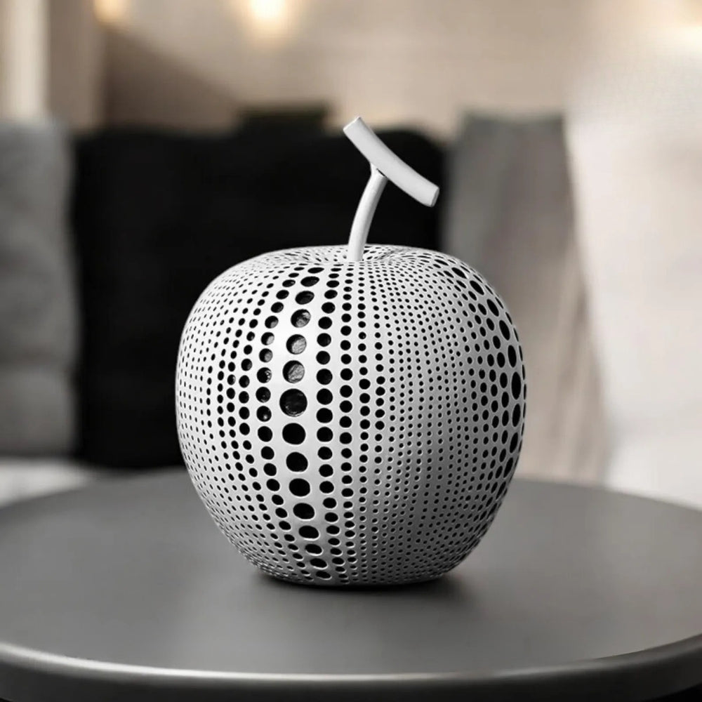 Luxurious Polka Dot Apple Sculpture — alternate angle view