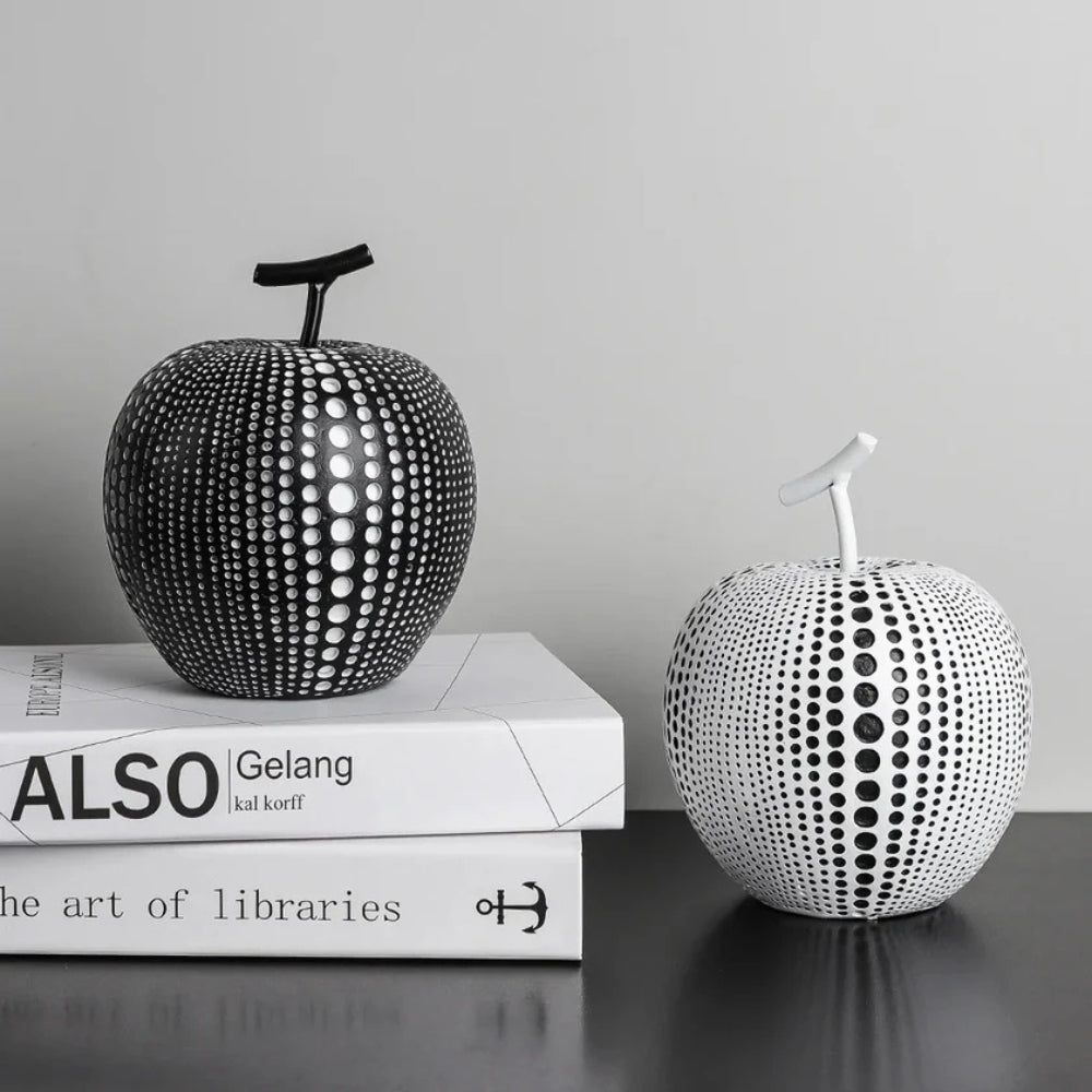 Luxurious Polka Dot Apple Sculpture — lifestyle shot