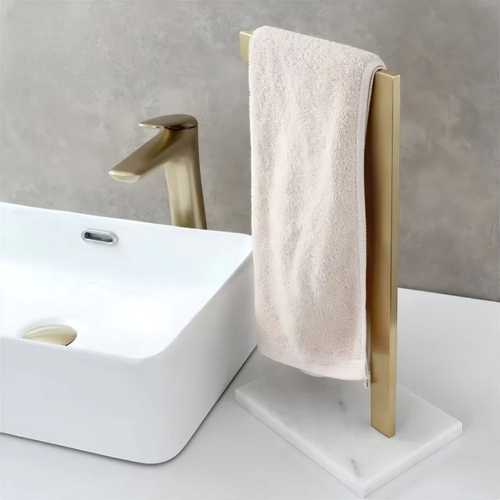 Minimalist Bathroom Vanity Double Towel Rack — lifestyle shot