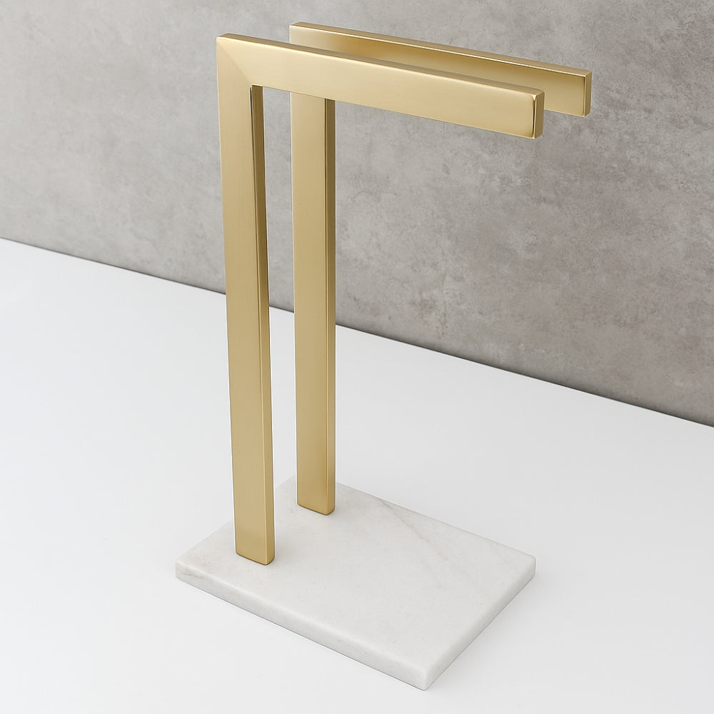 Minimalist Bathroom Vanity Double Towel Rack — product detail view