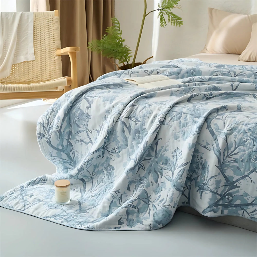 Mirel All-Season Cotton Floral Blanket — main product photo