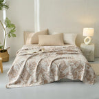 Mirel All-Season Cotton Floral Blanket — lifestyle shot