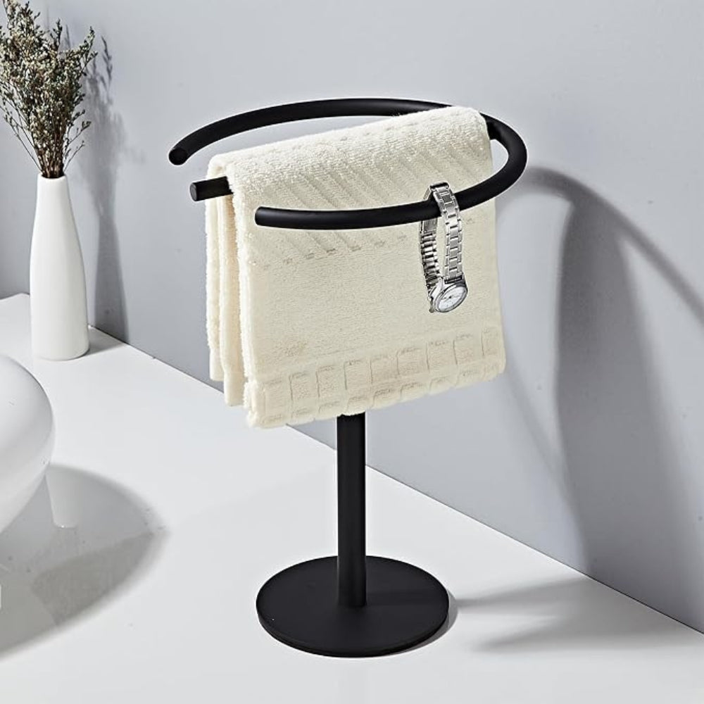 Modern Round Free-Standing Hand Towel Holder Rack — main product photo