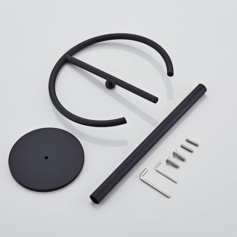 Modern Round Free-Standing Hand Towel Holder Rack — lifestyle shot