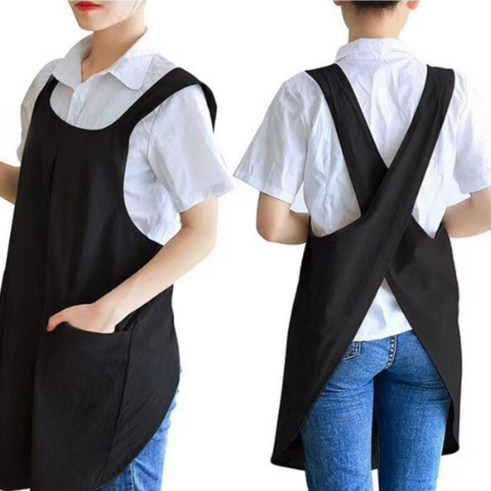Nari Korean-Inspired Cross-Back Apron — product feature detail