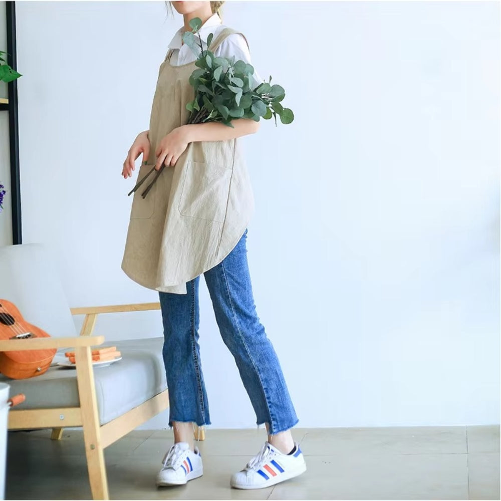 Nari Korean-Inspired Cross-Back Apron — product detail view