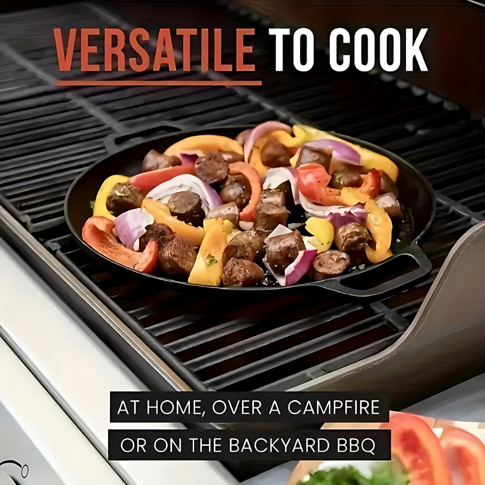 Non-Stick Cast Iron Griddle Skillet Pan — lifestyle shot