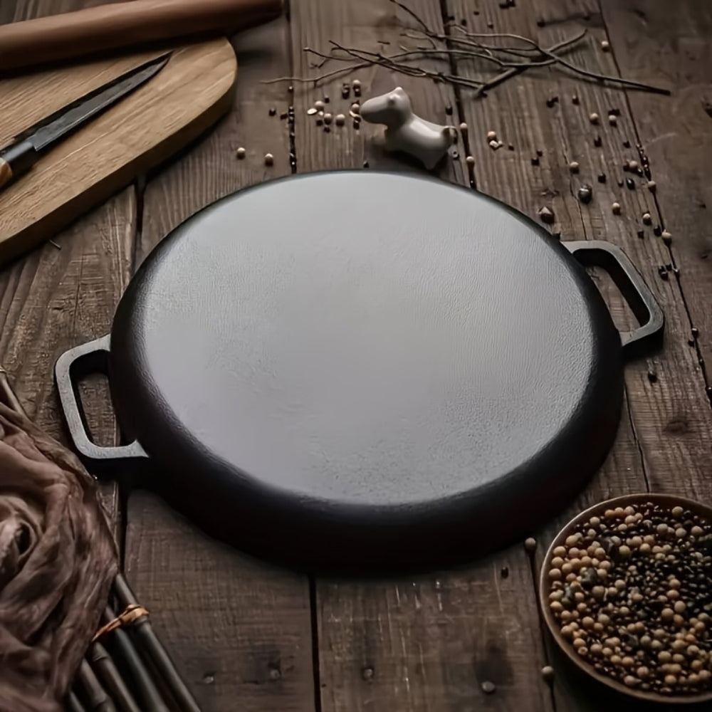 Non-Stick Cast Iron Griddle Skillet Pan — product in use