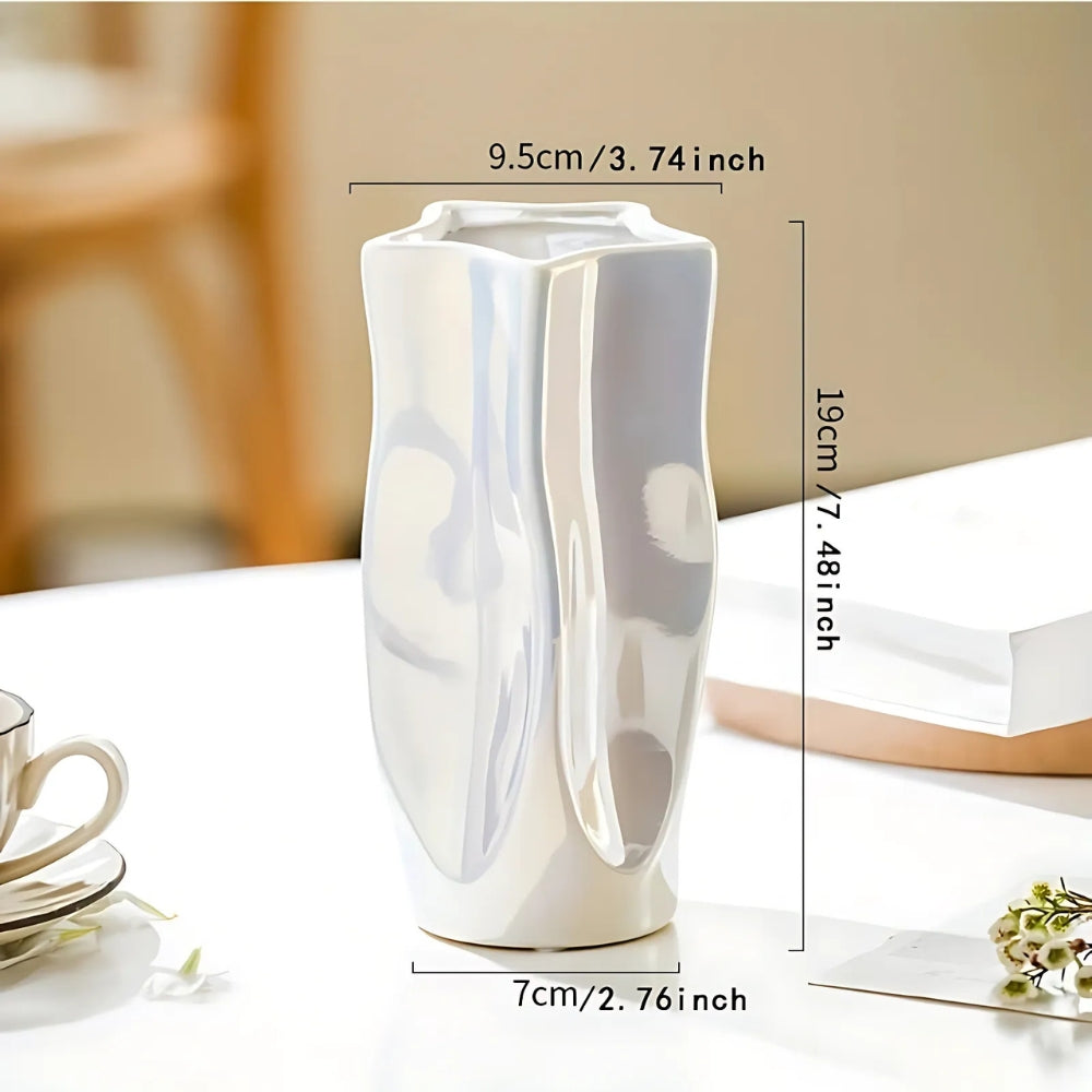 Nova Minimalist Ceramic Flower Vase — size and scale reference