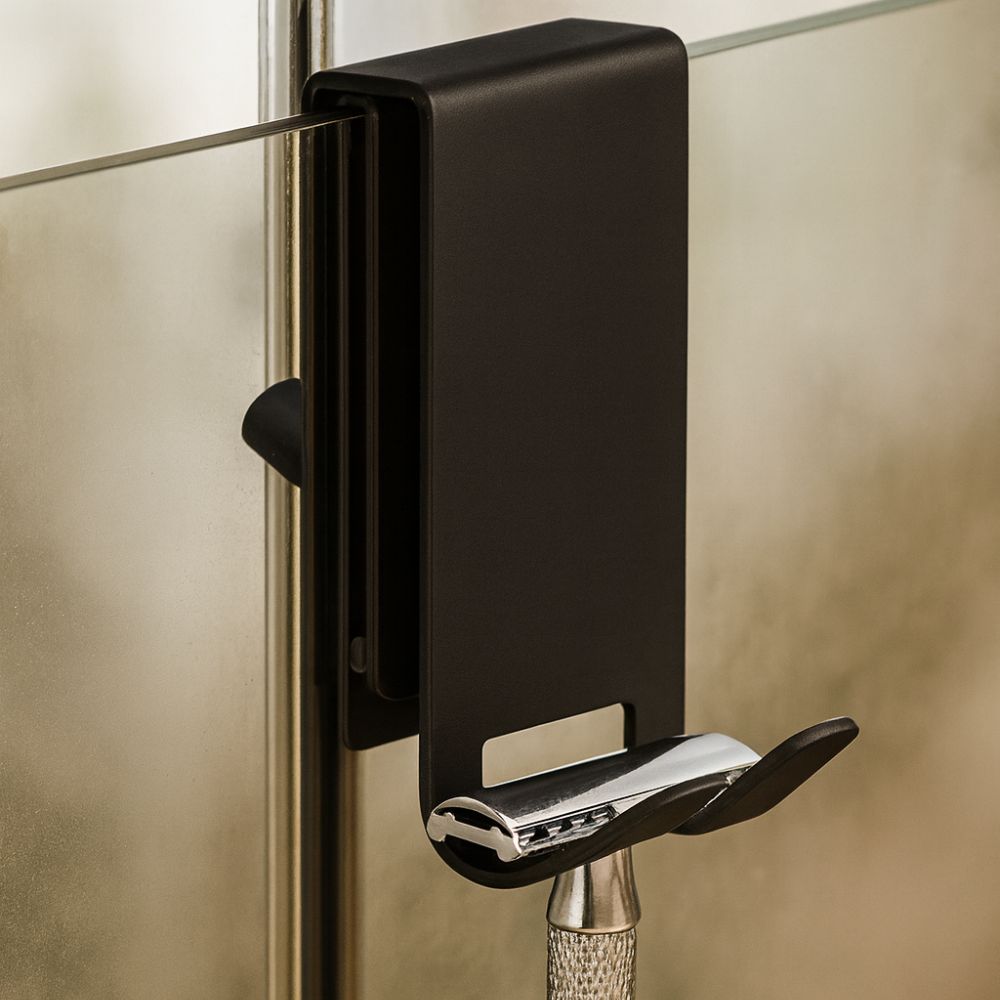 On Glass Stainless Shower Door Hooks — product detail view