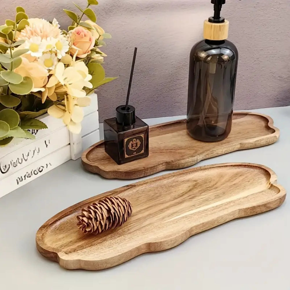 Oren Classic Wooden Serving Tray — product in use
