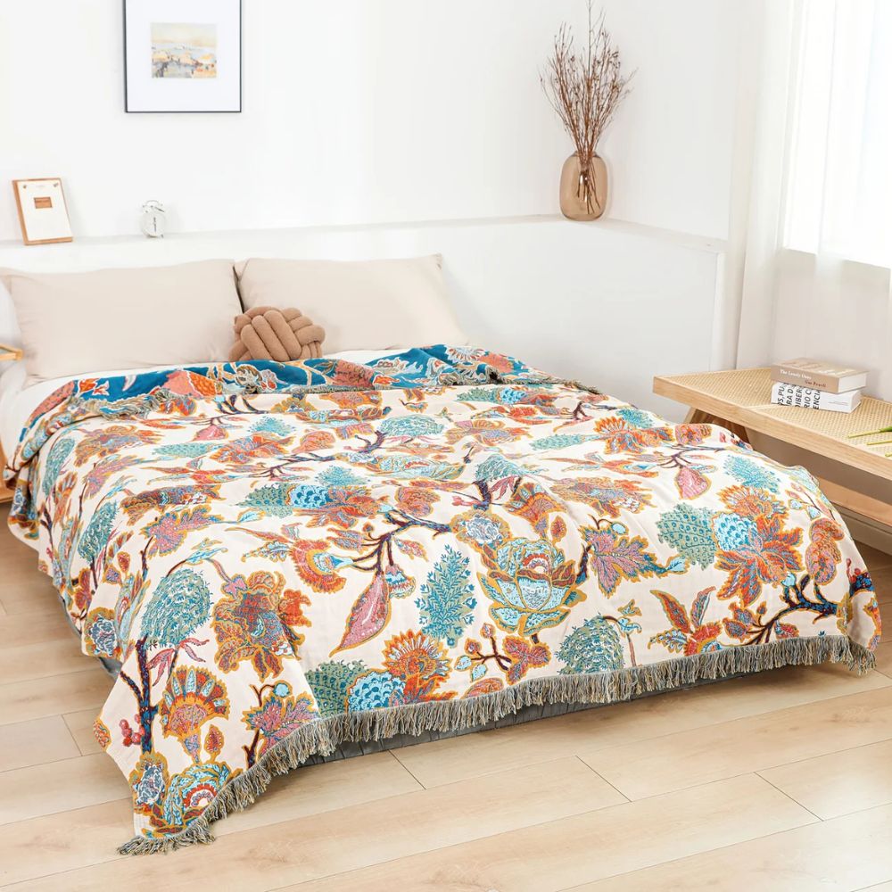 Ornamental Garden Cotton Blanket — main product photo