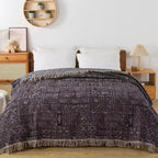 Ornate Blossom Cotton Blanket — alternate angle view