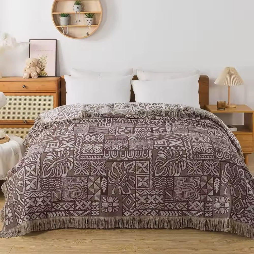 Ornate Blossom Cotton Blanket — main product photo