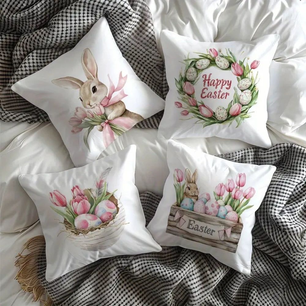 Lulune Spring Easter Cushion Covers | 4pcs Set — product detail view